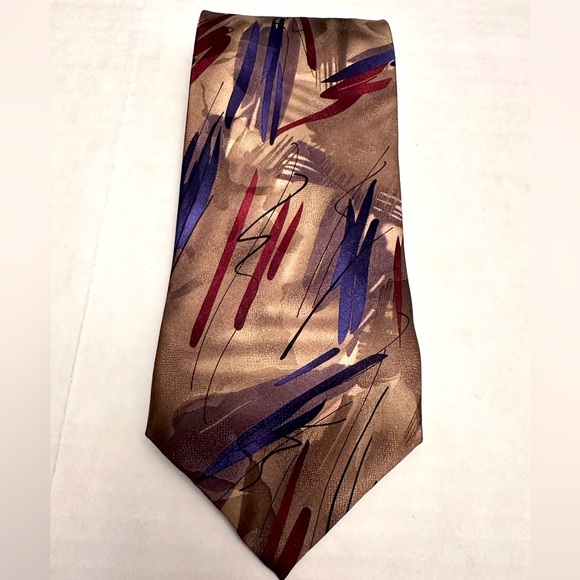 J GARCIA 100% Silk Necktie California Mission Collection Thirty-Four Brown - Picture 1 of 5